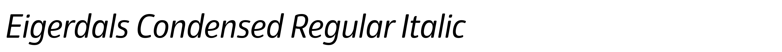 Eigerdals Condensed Regular Italic